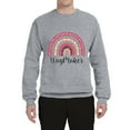 thumbnail image 3 of Waymaker Rainbow Inspirational/Christian Unisex Crewneck Graphic Sweatshirt, Heather Grey, 3X-Large, 3 of 5