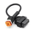 thumbnail image 3 of OBD2 Diagnostic Cable For Harley Davidson Motorcycle 6 Pin to 16 Pin Adapter, 3 of 5
