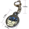 thumbnail image 2 of Metal Pet Tag Enameled Cat Engravable Dog ID Tag Cat Name Tag with Lobster Clasp, 2 of 10