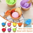 Mini Ice Cream Bowl with Spoon, Ice Cream Bowl Spoon Set for Kids