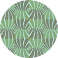 thumbnail image 1 of Ahgly Company Machine Washable Indoor Round Transitional Blue Green Area Rugs, 6' Round, 1 of 7