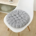 thumbnail image 6 of PureCasa Flock Thick Round Seat Cushion for Home Office, Household Chair Cushions Breathable Chair Floor Pads for Kitchen Patio, Modern Home Decor Solid Color Floor Pillow, 16"x16", 1PC, Gray, 6 of 9