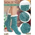 thumbnail image 5 of Slipper Fuzzy Socks for Women Fluffy Cozy Cabin Winter Warm Soft Fleece Comfy Thick Socks with Grips 1Pairs, 5 of 6