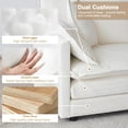 thumbnail image 6 of VEPXXP 146.8" U-Shaped Modular Sectional, Chenille 4-Seater Cloud Couch with 2 Reversible Ottomans, Breathable Upholstered Sofa for Spacious Apartment & Living Room, White, 6 of 13