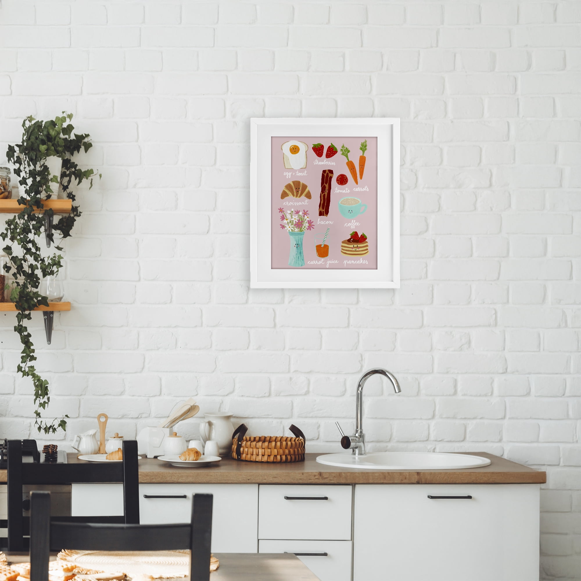 Stupell Industries Lush Summer Breakfast White Framed Print Under Glass, design by Metka Hiti