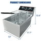 thumbnail image 2 of Freidora de Aceite Eléctrica de 1500W con Cesta, Freidora Profunda Comercial de 6,3 QT/6L con Control de Temperatura, Freidora Profunda de Acero Inoxidable Desmontable, 2 of 45