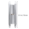thumbnail image 4 of Shisuyan Hinges for Cabinet Doors Metal Hinges Silver 2Pcs 3.1X0.9In, 4 of 8