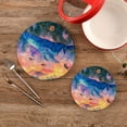 thumbnail image 2 of SKYSONIC Whale Fantasy Space Pot Holders Trivets, 2 Pcs Heat Resistant Trivets,Watercolor Fish Summer Cotton Thread Weave Mats for Hot Pads Pans Pot Bowl Teapot for Kitchen Decor, 2 of 7