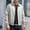 White, variant on IROINNID Men's Faux Leather Bomber Jacket Full Zip Turndown Collar Relaxed Fit Casual Vintage Streetwear Outerwear Lightweight Spring Fall Coat Top