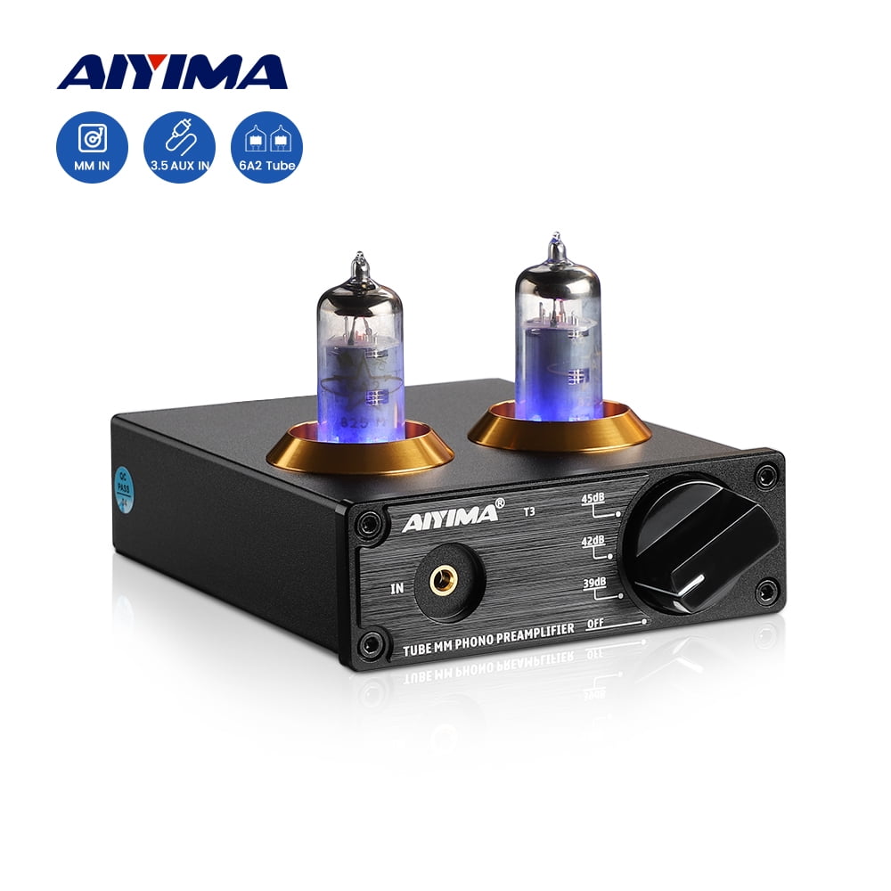 AIYIMA T3 HiFi Tube MM Phono Preamp for Turntable MM Phonograph Stereo