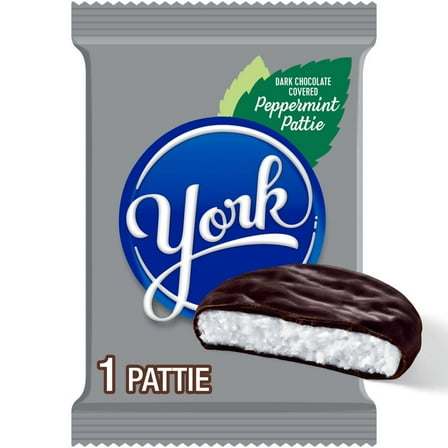 Pack of 3 YORK Dark Chocolate Peppermint Patties Candy Pack, 1.4 oz (packaging may vary)
