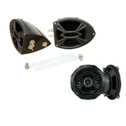 Fits Yamaha Snowmobile Kicker Bundle System DSC50 Custom 5.25 Black Speaker Pods