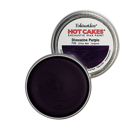 UPC: 0813043011144 | Enkaustikos Hot Cake Encaustic Wax Paint  1.5 oz. Tin  Dioxazine Purple