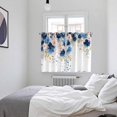 thumbnail image 3 of Navy Blue Spring Floral Kitchen Curtains Window Panels, Farmhouse Butterfly Insulated Window Treatment Curtain, Grommet Curtains for Bedroom/Living Room/Bathroom, 2 Piece 52"Wx72"L, 3 of 8