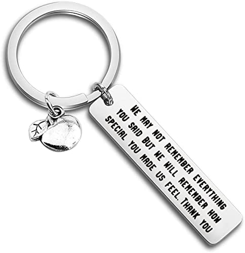 Details about   10PCS A great teacher takes a hand opens mind Teacher's Day gifts keychain 