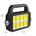 thumbnail image 3 of Solar Portable Work Light,COB LED Camping Lantern,USB Rechargeable Flashlight,Wall Mount Desktop Lamp,Outdoor Emergency Light,Multi-Angle Adjustable,Solar Powered Jobsite Lighting Holiday Gifts, 3 of 9