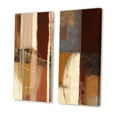 thumbnail image 3 of Designart "Elementary Elegance in Chocolate Brown Tones I" Abstract Wall Art Set Of 2 - Modern Brown Gallery Set For Office Decor, 3 of 6