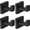 Black, variant on 4 Pack Towel Hooks Hand Towel Holder for Bathroom Wall Livingroom Bedroom Kitchen Closet Heavy Duty Stainless Steel Hook Hanger for Robe, Bath Towel, Coat (Square Brushed Silver)