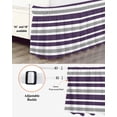 thumbnail image 3 of Purple Grey Striped Wrap Around Bed Skirts for King Bed 16" Drop,Bed Skirt with Adjustable Elastic Belt Dust Ruffle Bed Valance for Bedroom Hotel Modern White Abstract Art Aesthetics Bed Frame Cover, 3 of 7