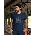 thumbnail image 3 of Dark Chicago Cityscape T-Shirt Men -Image by Shutterstock, Male x-Large, 3 of 4