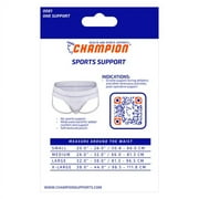 Champion Athletic Jockstrap, Sports Support, White, Large