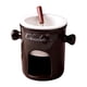 thumbnail image 1 of Fondue de chocolate de porcelana Queso Utensilios de cocina Calentador de mantequilla Taza para crema Derretir marrón, 1 of 9