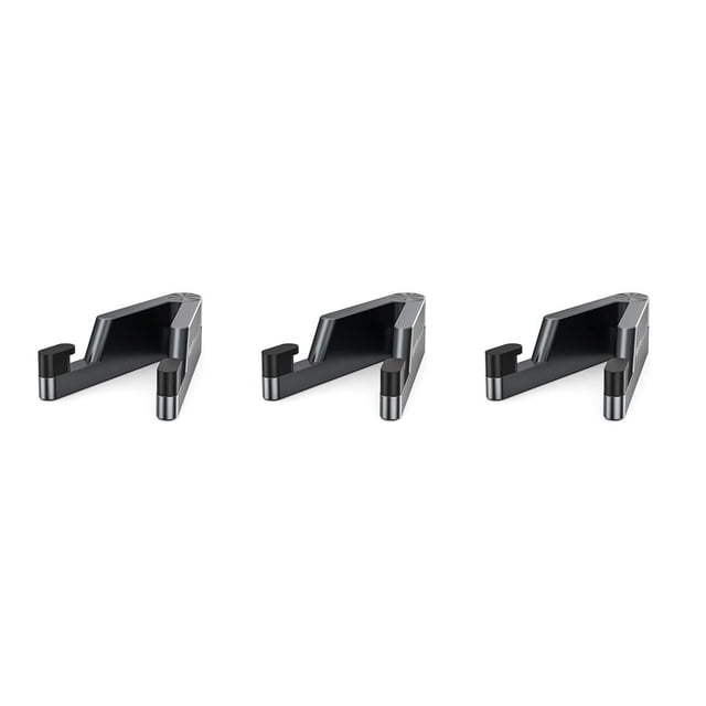 sweethay Soporte para para teléfono móvil Soporte para tableta de silicona plegable Oficina en casa Soporte para hotel Accesorios para teléfonos Gris 3piezas