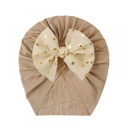 

Baby Girl Bow Knotted Head Wrap Warm Beanie Cap Bow Bonnet Headwrap for Newborn Infant Toddlers