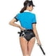 thumbnail image 4 of Halloween Blue Police cosplay game role play uniform American jumpsuit female police costume, 4 of 5