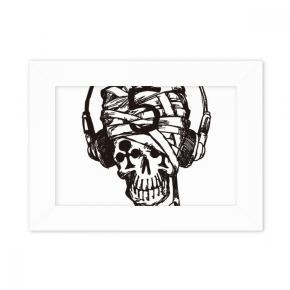 Headset l Music Pattern Illustrate Photo Mount Frame Picture Art Painting Desktop 5x7 inch