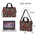 thumbnail image 3 of FORMRS 16" Laptop Bag Carrying Sleeve Case with Handle Travel Shoulder Briefcase, Red Floral, 3 of 8