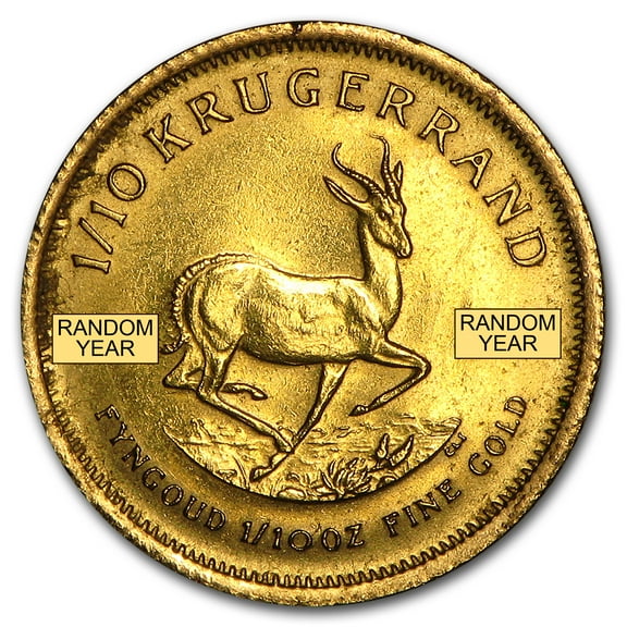 1/10 oz Gold South African Krugerrand (Abrasions)