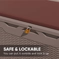 thumbnail image 6 of Patiowell 100 Gallon Resin Deck Box with cushion, Large Outdoor Storage Box with Padlock for Patio Furniture,Brown, 6 of 8