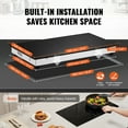 thumbnail image 3 of KFFKFF 24" Electric Cooktop, 2 Burner Built-in Ceramic Cooktop1800W with Touch Controls, Glass Panel, Timer, Safety Lock, 9 Temperature Settings, Heat Warning Light, 120V, 3 of 9
