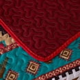 thumbnail image 5 of Boho Quilt Set Queen Size - Lightweight Bohemian Bedspread for Bedroom Decor – Includes Quilt and Shams (Red), 5 of 8