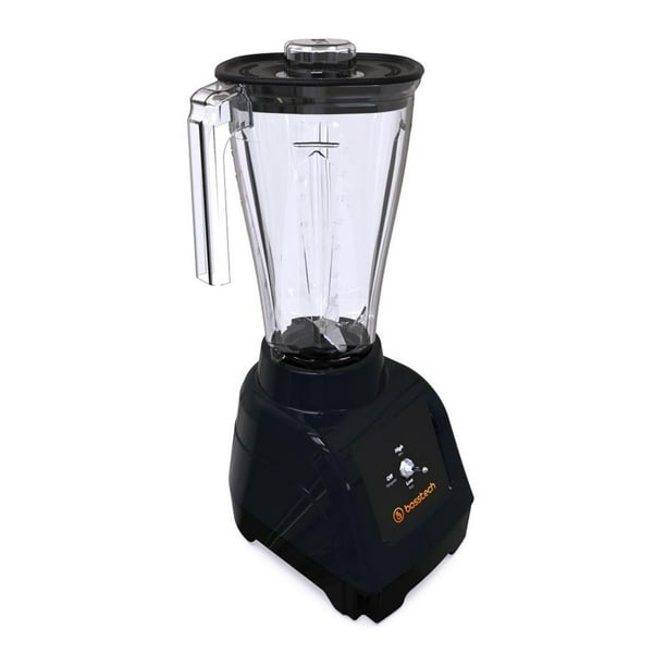 Licuadora Bosstech 750 watts 2 velocidades con Vaso de plastico de 2 lts Negro