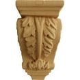thumbnail image 2 of Ekena Millwork 2 1/4"W x 2 1/4"D x 4 1/4"H Extra Small Acanthus Wood Corbel, Alder, 2 of 4