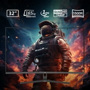 Z-EDGE 32-Inch Curved Gaming Monitor 2K QHD 165Hz 1ms 2560x1440, 16:9 LED Monitor Frameless, HDMI DP Port