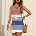 thumbnail image 5 of YHAJDS Camis Sleeveless Dress for Women V Neck Print Pocket Side Tank Summer Dress, 5 of 5