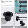 thumbnail image 3 of DEEPCRAFF 2 Pcs Support de Tringle de Placard en Acier Inoxydable Noir Bride Ronde Accessoire de Garde-Robe DIY Passionnés, 3 of 8