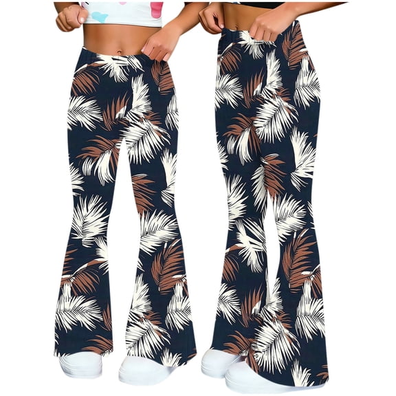 CHUMUD High Waist Workout Yoga Pants for Women Tummy Control Running Stretchy Flare Leggings Cute Floral Gym Pants