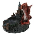 thumbnail image 5 of Medieval Red Dragon On Castle Tower Decorative Ashtray Or Key Coin Dish Figurine, 5 of 10
