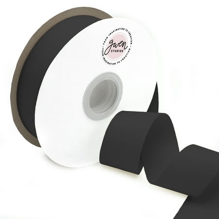 UPC: 0810056347796 | Polyester Black Grosgrain Ribbon  150  x 1.5  by Gwen Studios