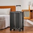 thumbnail image 1 of Carry-on travel suitcase with wheels  20 inch carrier carrier travel bag koffer trolley boarding USB rechargeable Phone holder My Lux Decor Round, 1 of 10