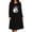 # Black, variant on Taqqpue Womens Halloween Cotton Nightgown Long Sleeves Round Neck Sleepshirt Print Nightshirt Casual Plus Size Knee Length Sleep Dress Pullover Halloween Pumpkin Printed Sleep Shirt for Women