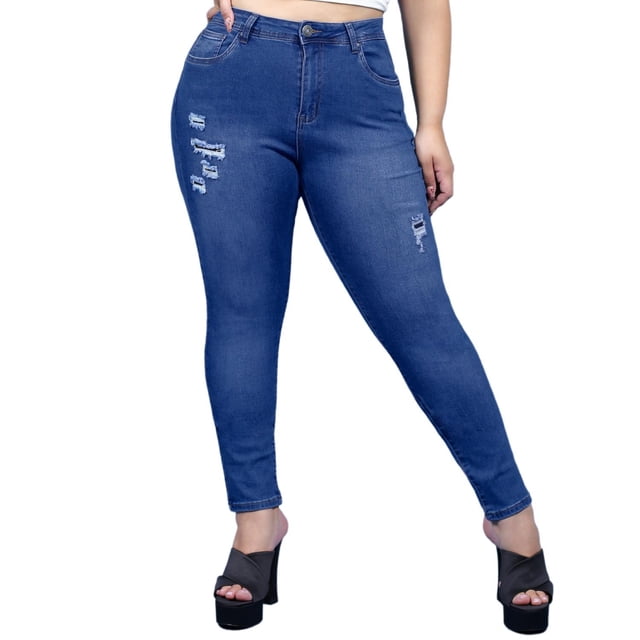Jeans skinny DOOW 573 azul 36 curvy Plus size