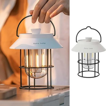 

2 Pack Back to School Clearance Garden Lamps Battery Operated LED Filament Outdoors Either Hanging Or Standing by LuClweCe
