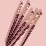 For BK Beauty Brush Set - Essentials Brush Set (5PC) - Pozyie Professional Makeup Brushes for Blending, Smudging, Defining Premium Eyeshadow Set for Flawless Eye Looks