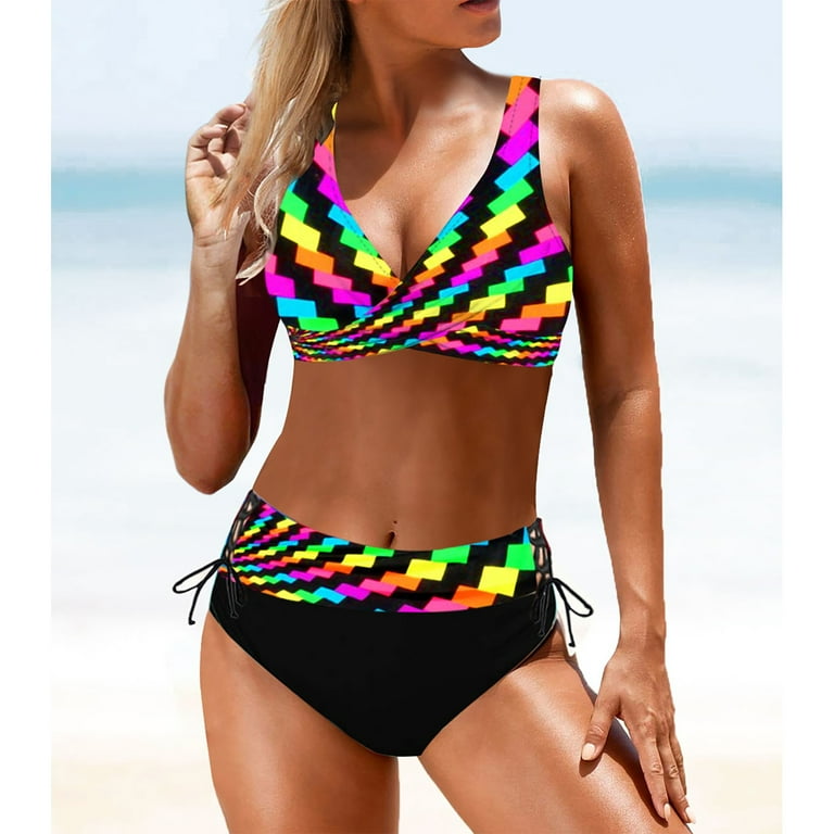 Walmart striped sales bikini