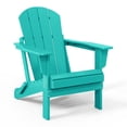 thumbnail image 3 of WestinTrends Malibu 2 piece set outdoor folding Poly Adirondack chair, Turquoise, 3 of 15